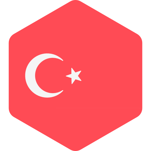 Turkey Flag hexagon shape